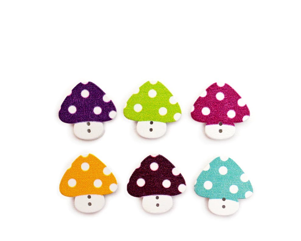 DRESS IT UP MUSHROOMS (WOOD) 12091