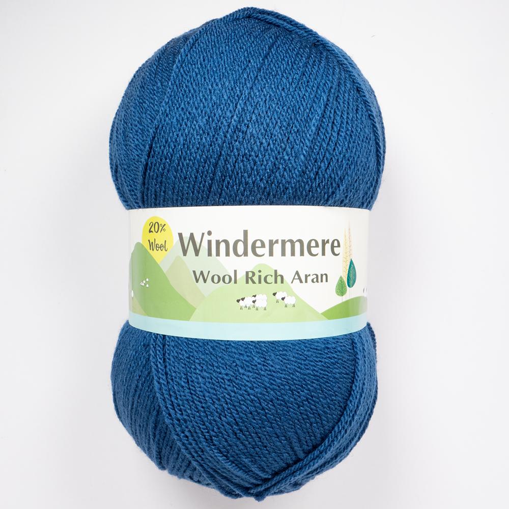 WINDERMERE ARAN PLAIN 2 X 400G FRENCH NAVY 209