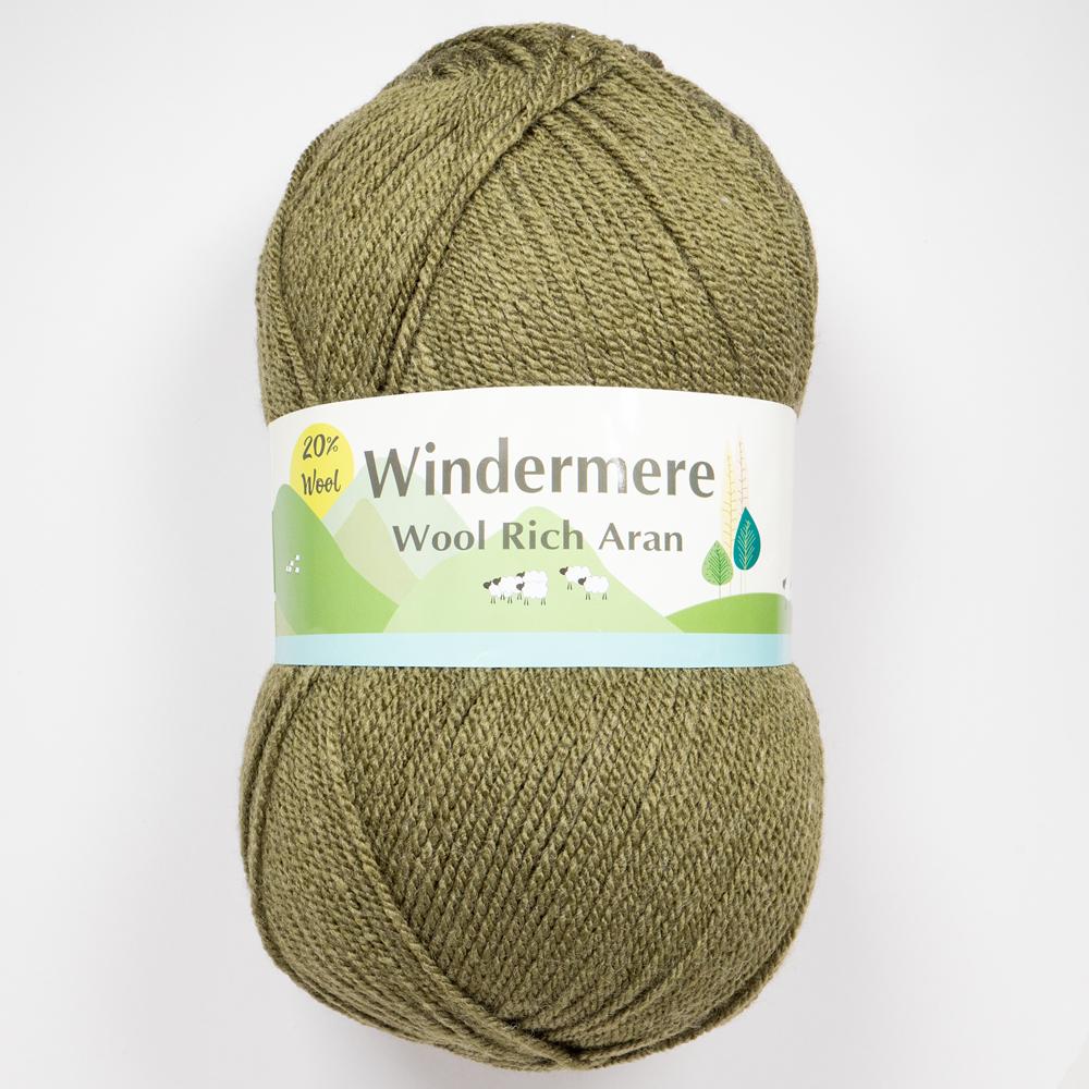 WINDERMERE ARAN PLAIN 2 X 400G MOSS 48