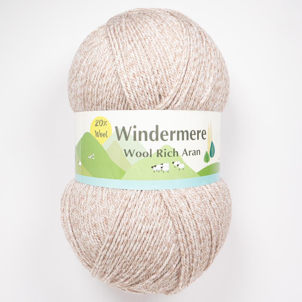 WINDERMERE ARAN MIX 2 X 400G BROWN MARL 701