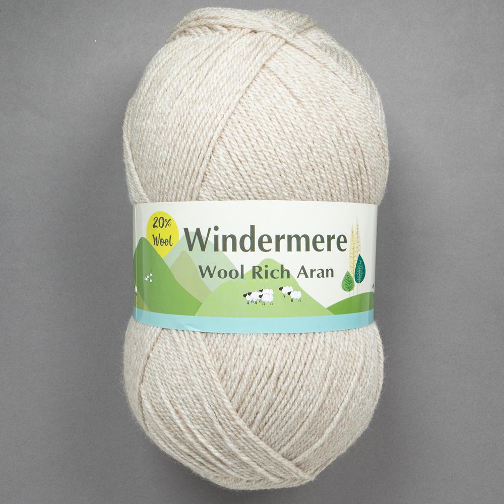 WINDERMERE ARAN MIX 2 X 400G BEIGE MARL 702