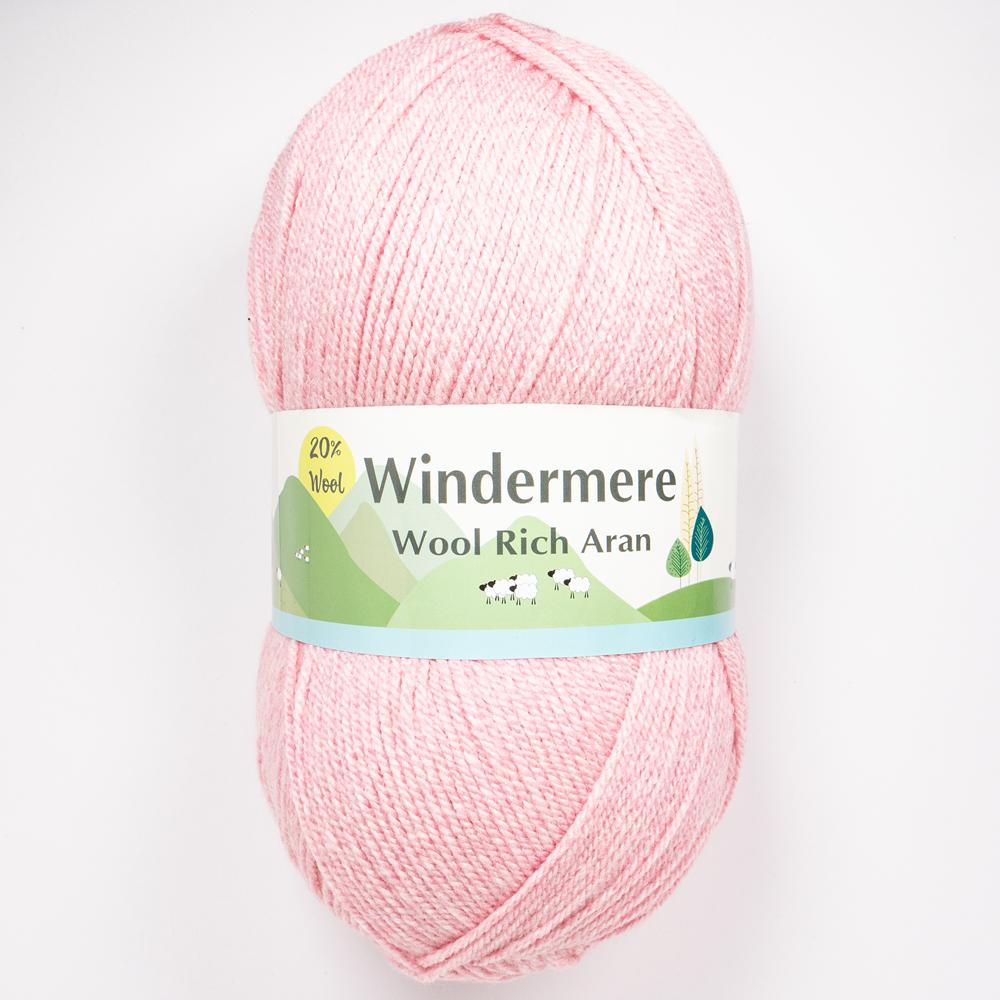 WINDERMERE ARAN MIX 2 X 400G PINK MARL 707