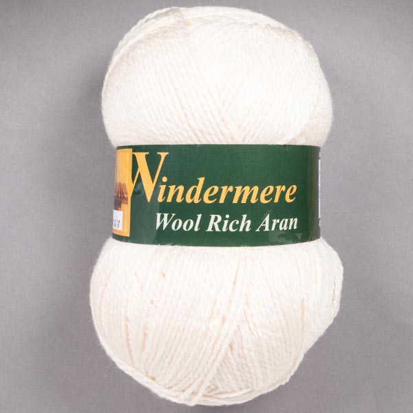 WINDERMERE ARAN 2 X 400G H025 Cream