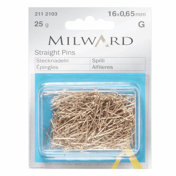 STRAIGHT PINS GOLD 25G 2112103