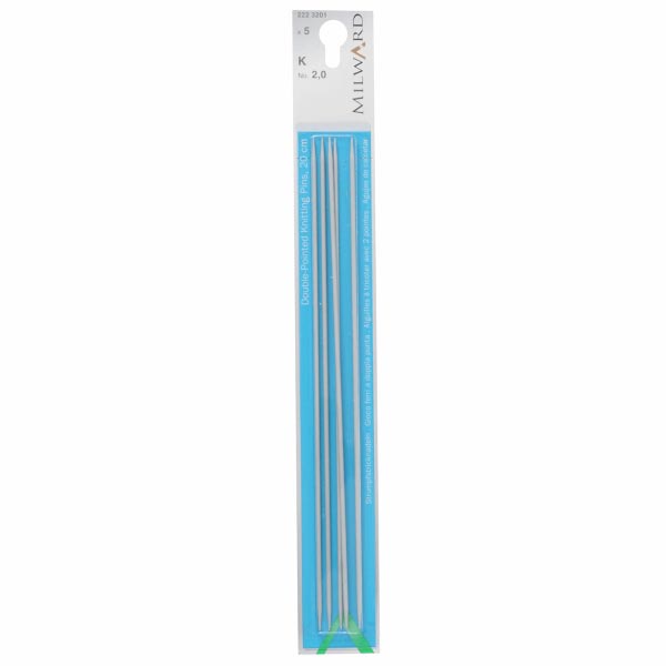 20CM KNIT PINS ALUMINIUM 2.00MM 2223201