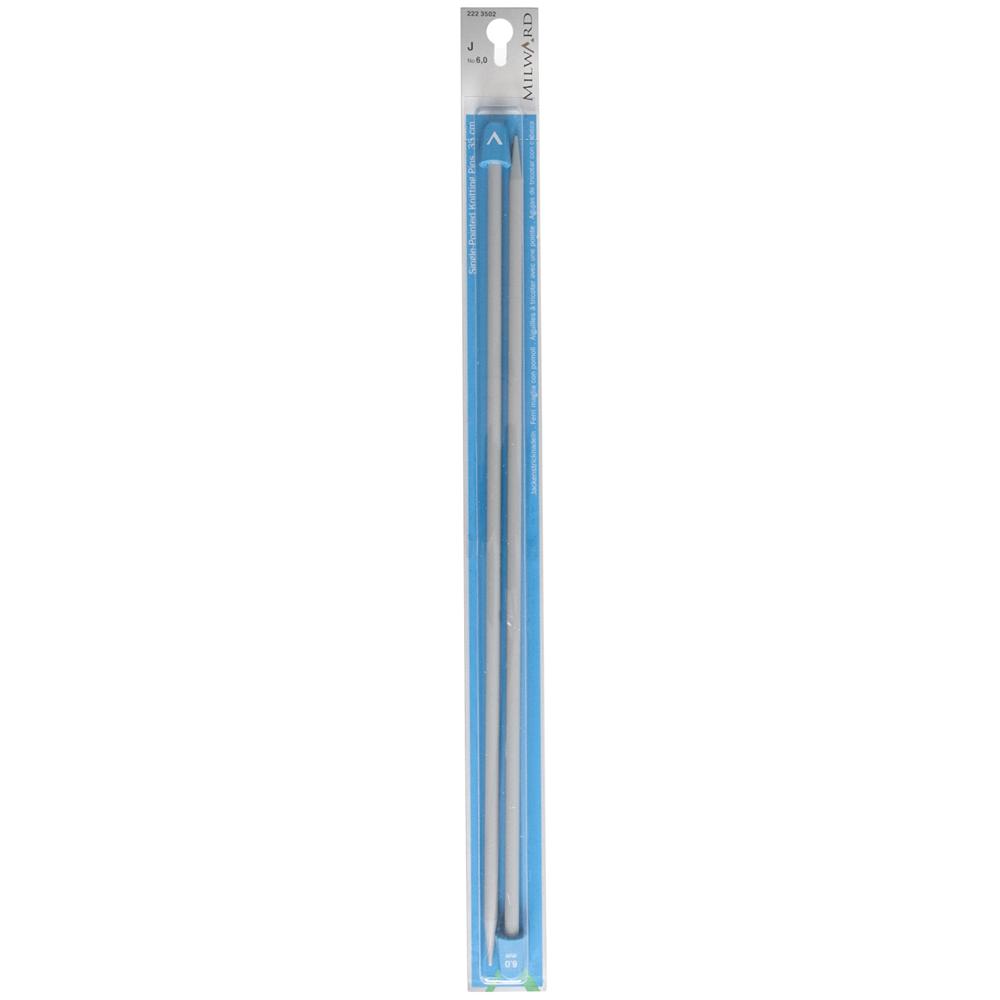 35CM PLASTIC KNITTING NEEDLES 6.00MM 2223502