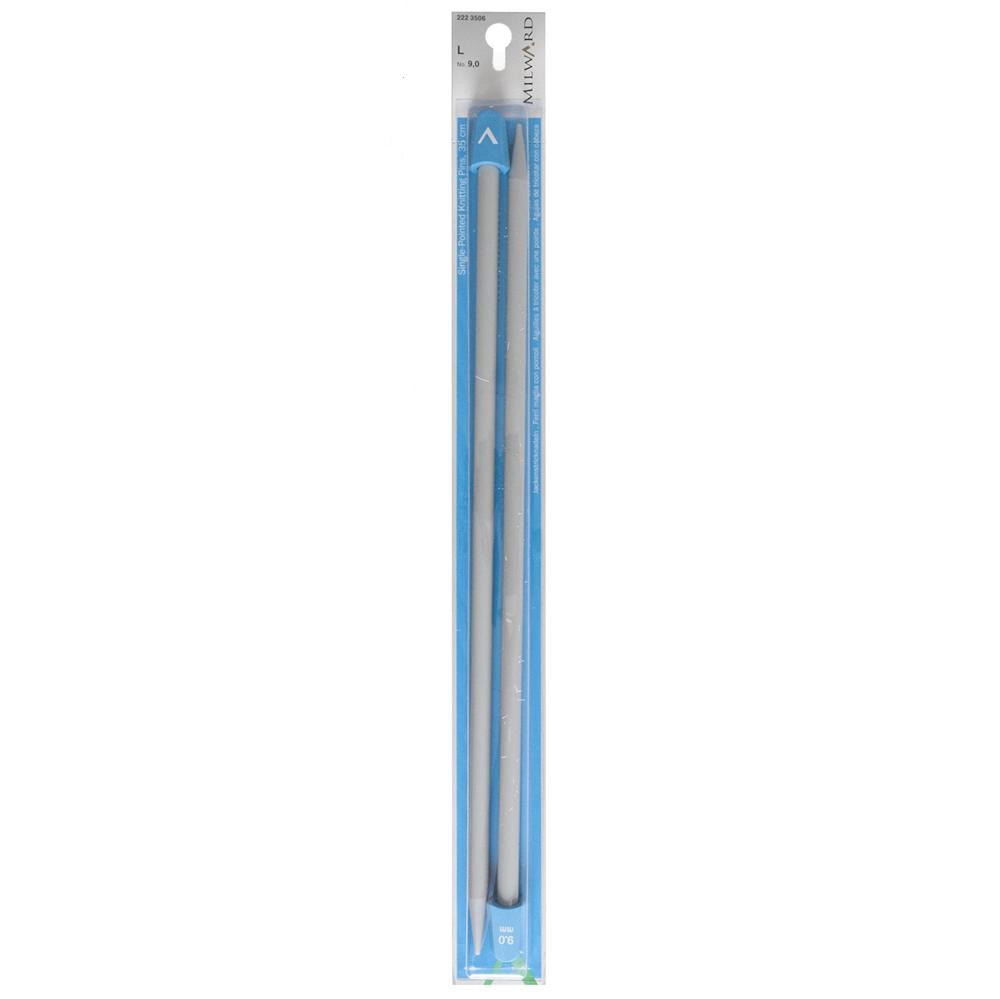 35CM PLASTIC KNITTING NEEDLES 9.00MM 2223506