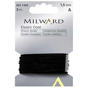 ELASTIC CORD BLACK 2MM X 3M 2631402