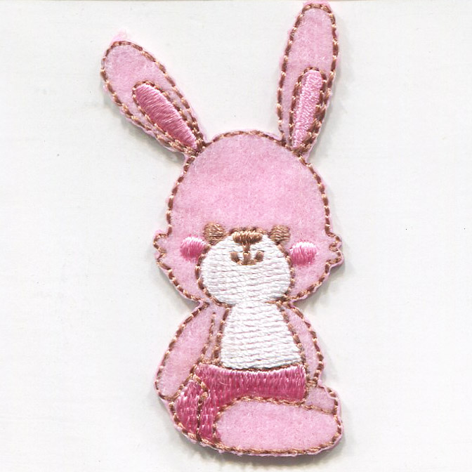 MOTIF MINI BABY RABBIT PINK/WHITE 1075
