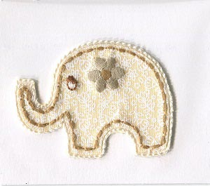 MOTIF ELEPHANT CREAM 1088