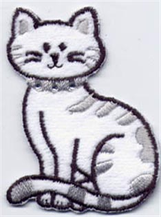 MOTIF MINI CAT AND CLEAR RHINESTONE A42468