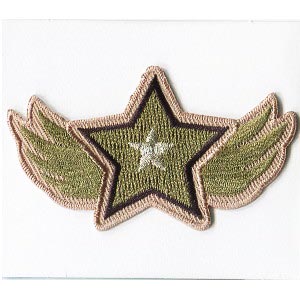 MOTIF STAR PATCH KHAKI/GREEN 1604