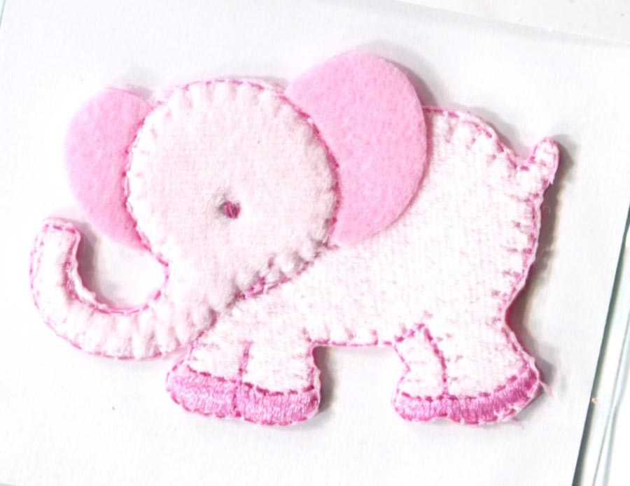 MOTIF ELEPHANT PINK 1611