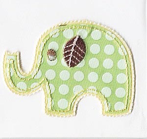 MOTIF GREEN POLKA ELEPHANT 2523