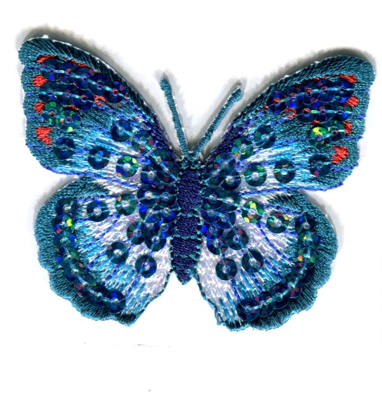 MOTIF BLUE BUTTERFLY SQ-2384F