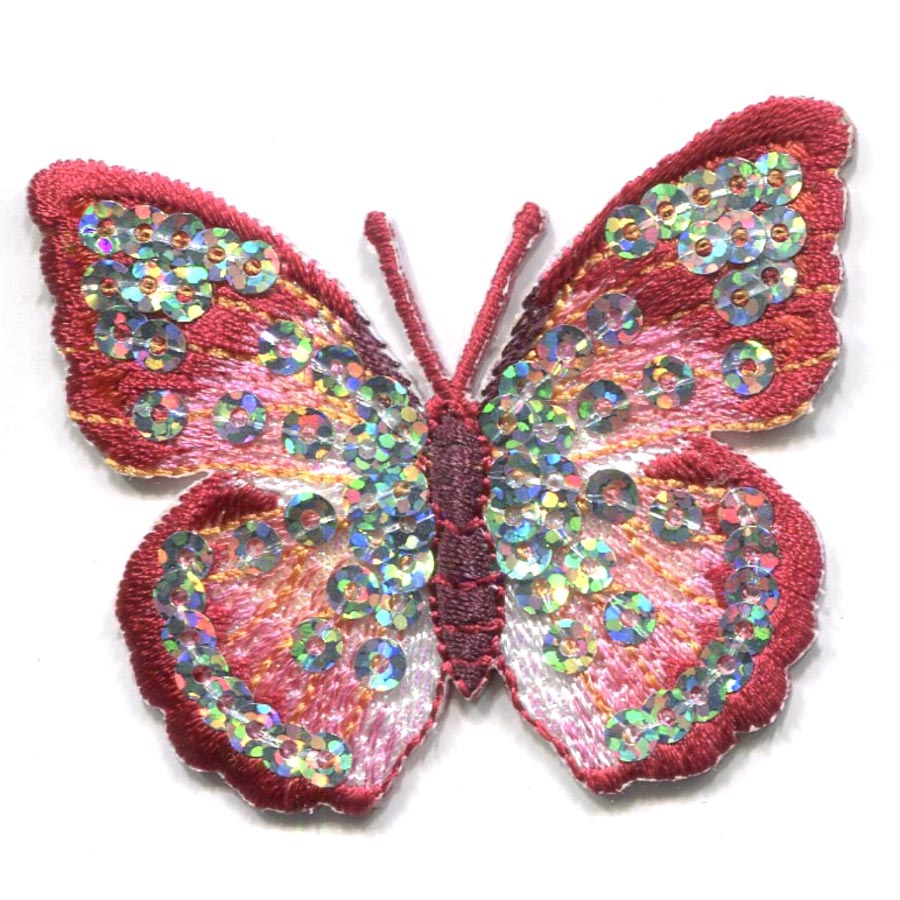 MOTIF RED BUTTERFLY SQ-2384B