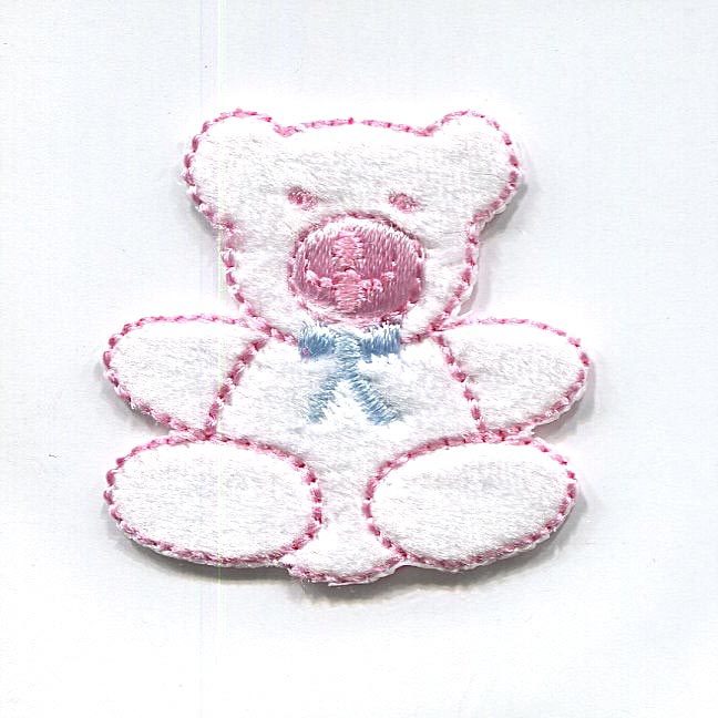 MOTIF TEDDY PINK/WHITE 4034