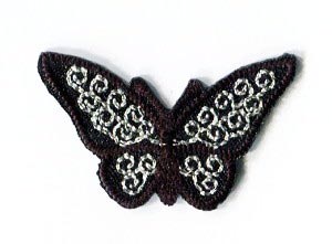 MOTIF BUTTERFLY BLACK/SILV 4153