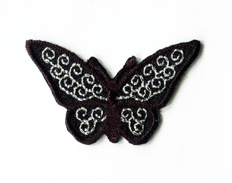 MOTIF BUTTERFLY BLACK/SILV 4154