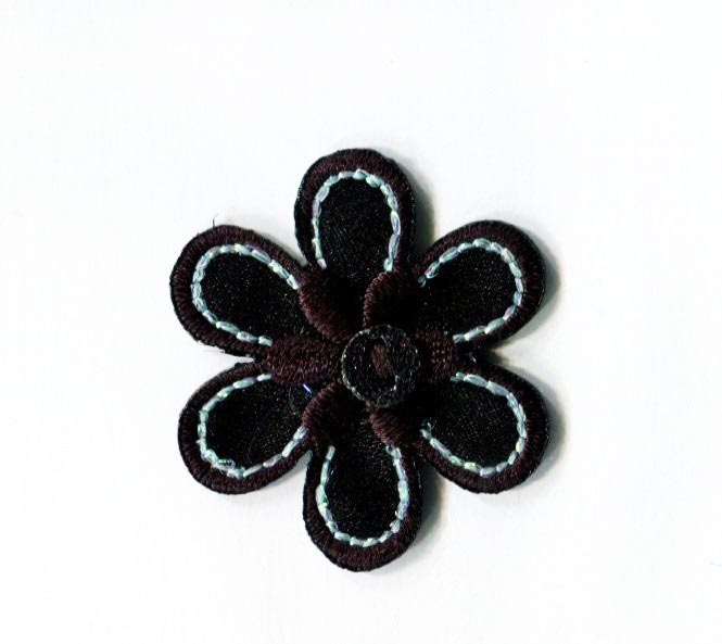 MOTIF FLOWER BLACK 4161