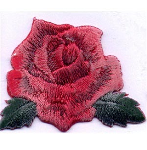 MOTIF RED/GREEN ROSE 4028