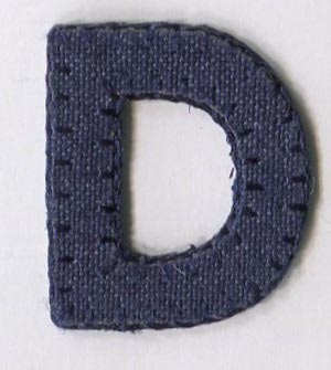 MOTIF BLUE LETTER D 5151