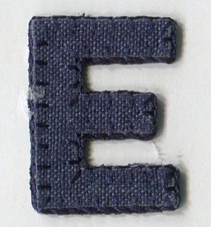 MOTIF BLUE LETTER E 5153