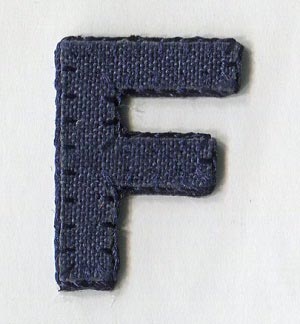 MOTIF BLUE LETTER F 5155