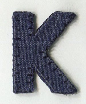 MOTIF BLUE LETTER K 5165