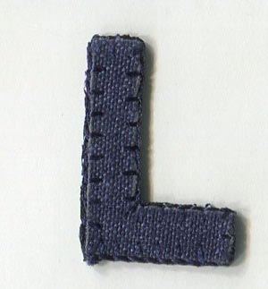 MOTIF BLUE LETTER L 5167