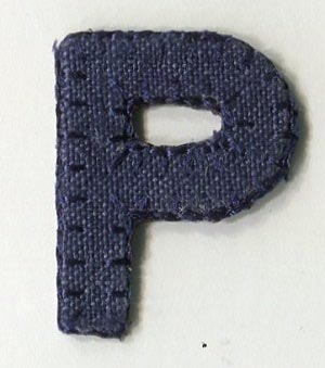 MOTIF BLUE LETTER P 5175