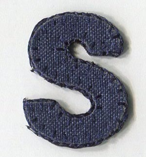 MOTIF BLUE LETTER S 5181