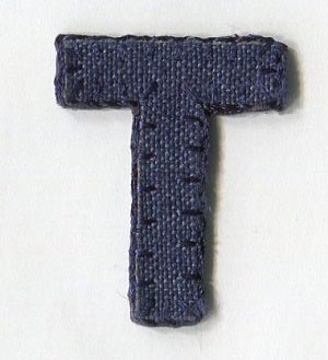 MOTIF BLUE LETTER T 5183