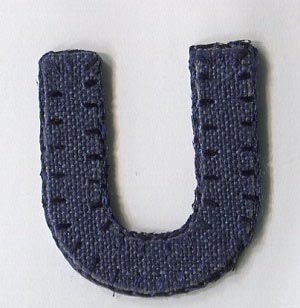 MOTIF BLUE LETTER U 5185