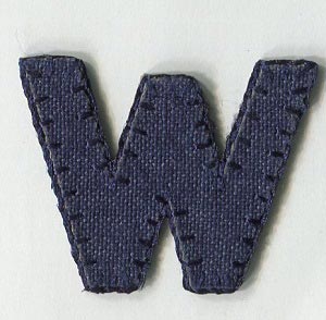 MOTIF BLUE LETTER W 5189