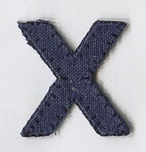 MOTIF BLUE LETTER X 5191