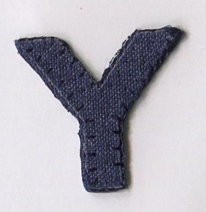 MOTIF BLUE LETTER Y 5193