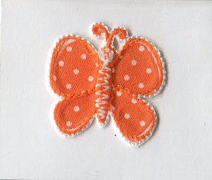 MOTIF POLKA DOT BUTTERFLY ORANGE 5200