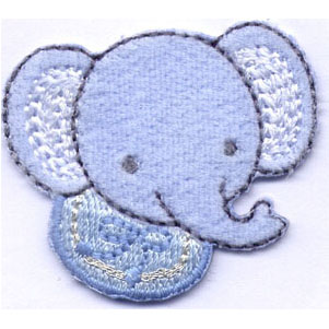 MOTIF ELEPHNT HEAD BLUE