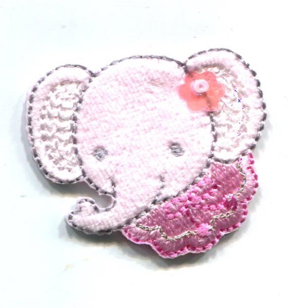 MOTIF ELEPHANT HEAD PINK