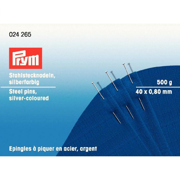 STRAIGHT PINS 0.80 X 40 MM SILVER 024265
