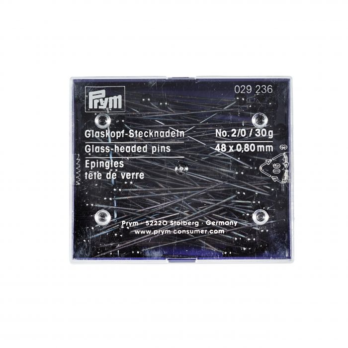 GLASS HEAD BLACK NO. 2/0 0.80MM X 48MM 029236