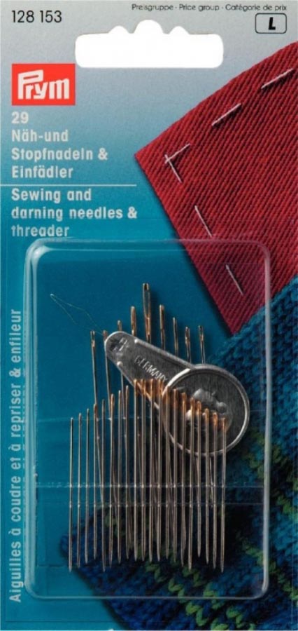 HAND SEW/DARN NDLS ASTD HAT W. THREADER 128153