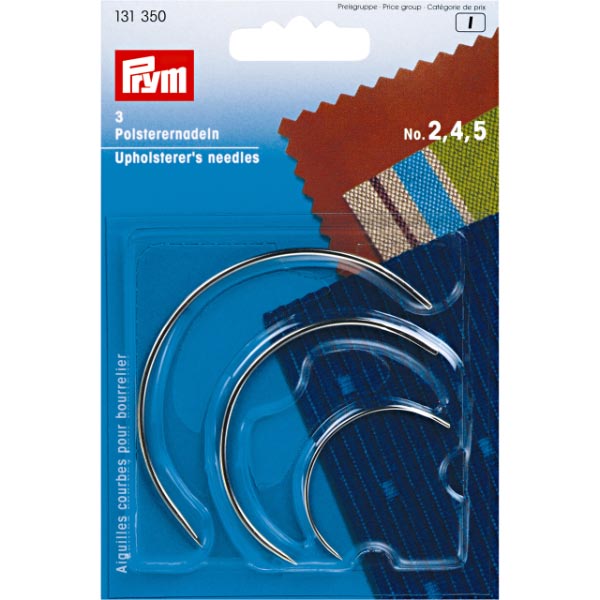 UPHOLSTERER'S NDLS CURVED 2L&1S, 2,4&5 SIL 131350