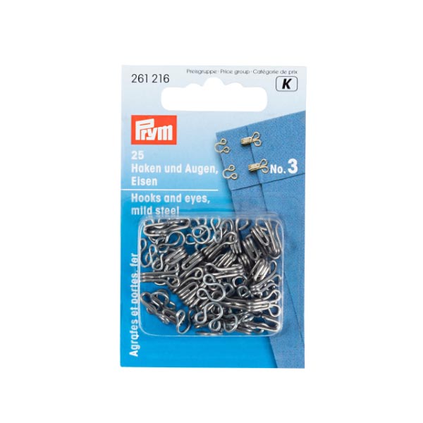 HOOKS AND EYES STAINLESS STEEL 3 SILVER 261216