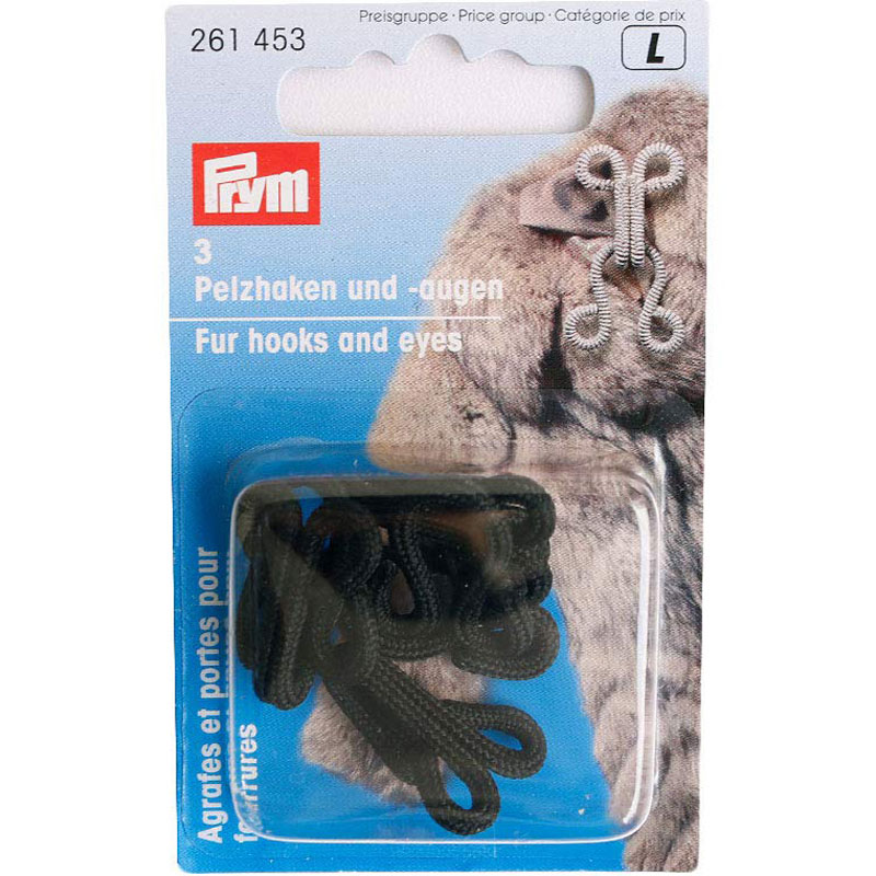 FUR HOOK/EYE BLACK 261453