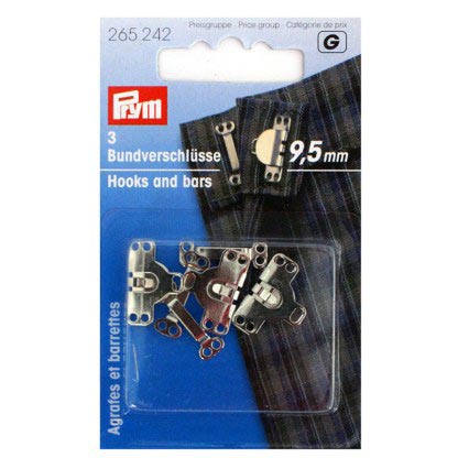 TROUSER AND SKIRT HOOKS/BARS BRASS 9.5MM S 265242