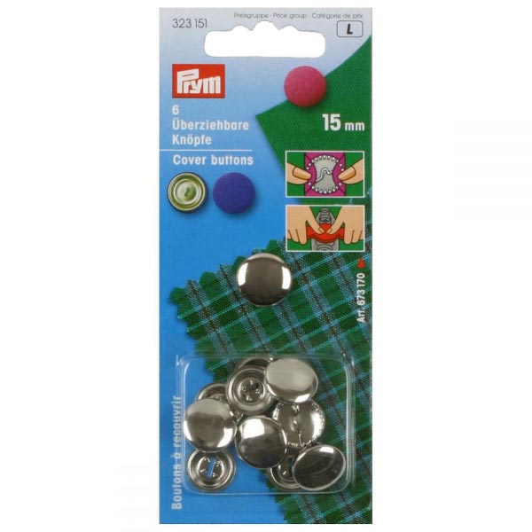 COVER BUTTONS WITHOUT TOOL BRASS 15MM SIL 323151