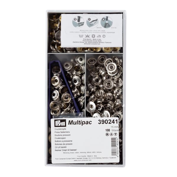 N.SEW F'NERS SPORT&CAMP BRASS 15MM SILVER 390241