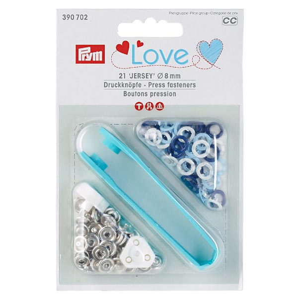 PRYM LOVE PRESS FASTERNER JERSEY BRASS 8MM 390702